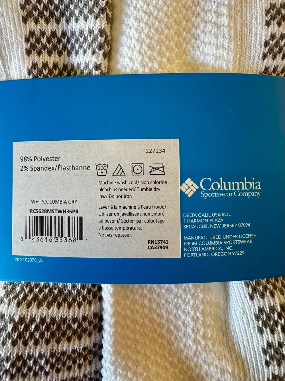 NIP 6-pack Columbia Sportswear quarter crew athletic socks